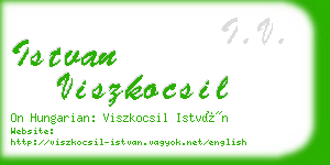 istvan viszkocsil business card